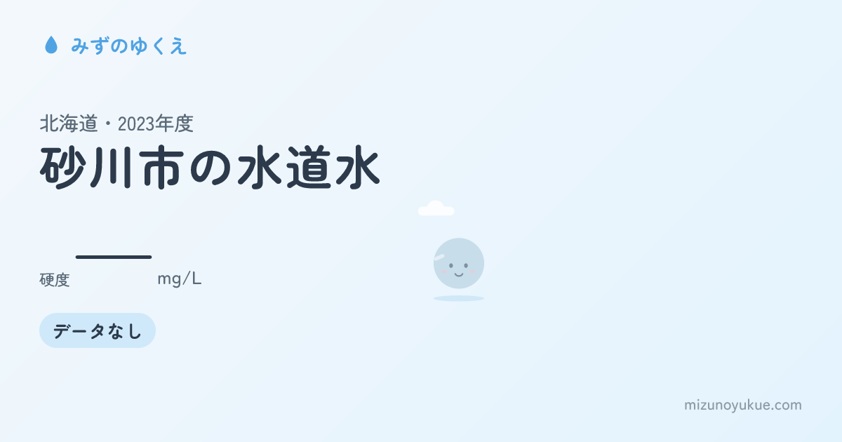 北海道砂川市の水道水カード
