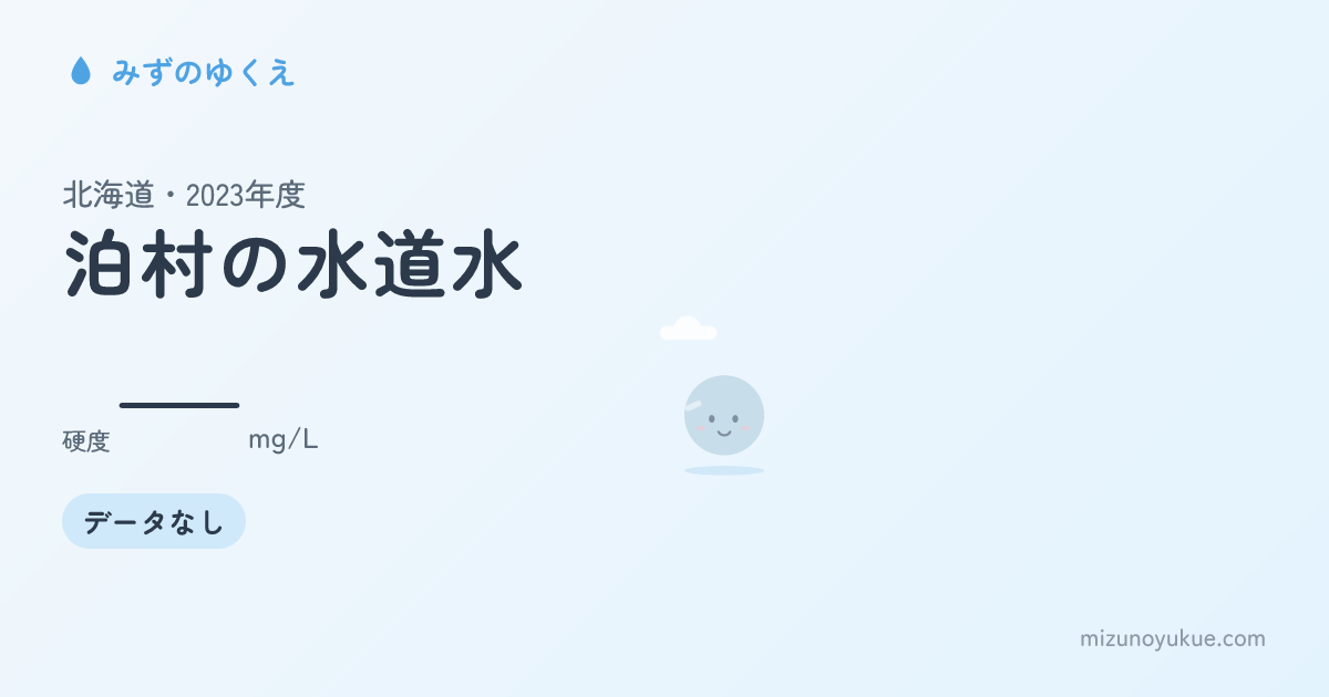 北海道泊村の水道水カード