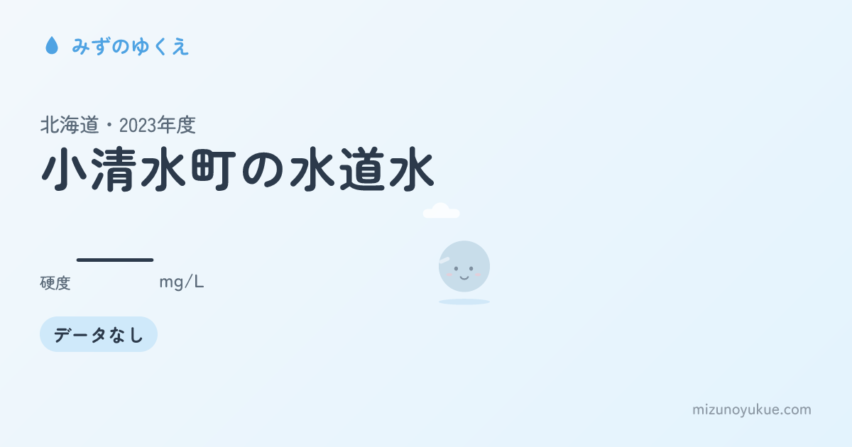 北海道小清水町の水道水カード