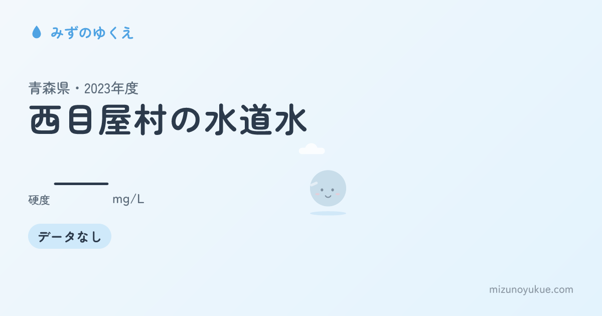 青森県西目屋村の水道水カード