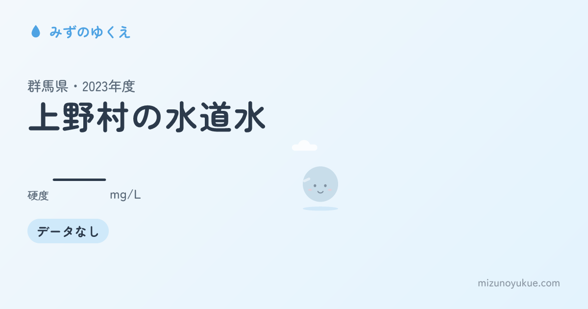 群馬県上野村の水道水カード