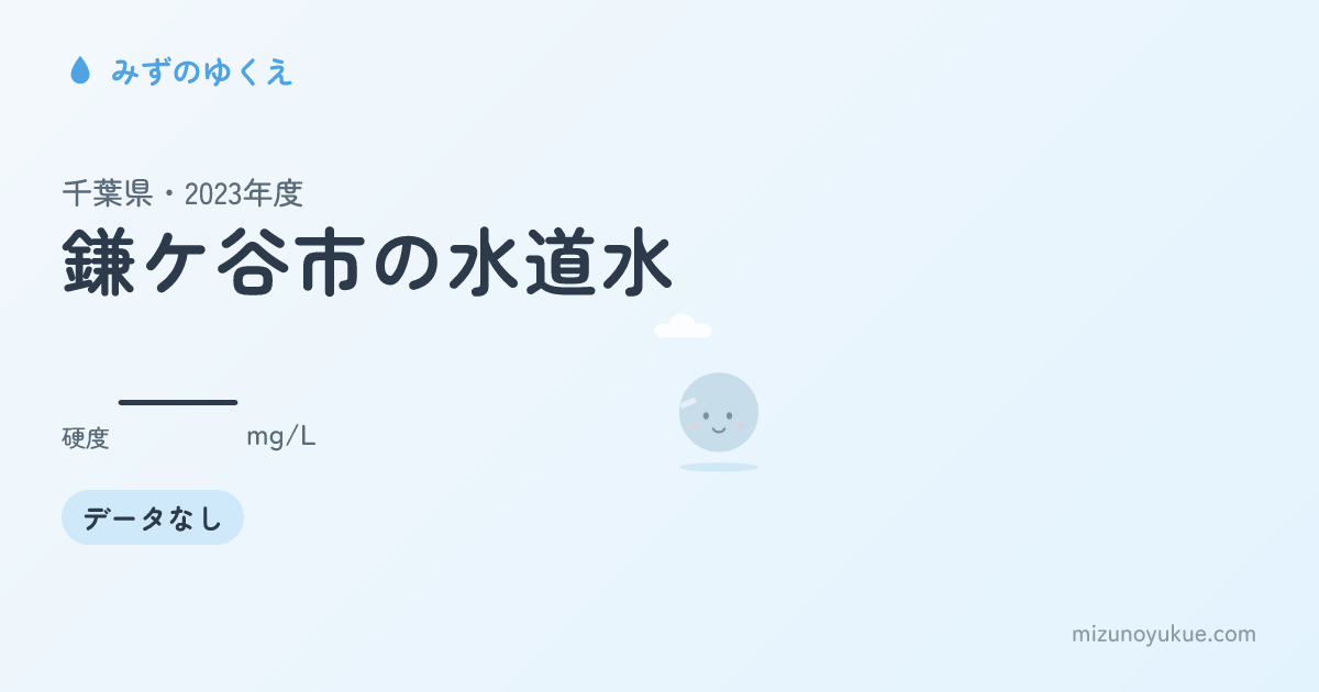 千葉県鎌ケ谷市の水道水カード