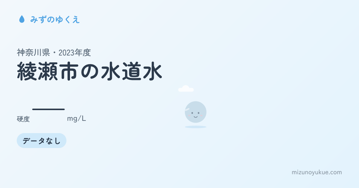 神奈川県綾瀬市の水道水カード