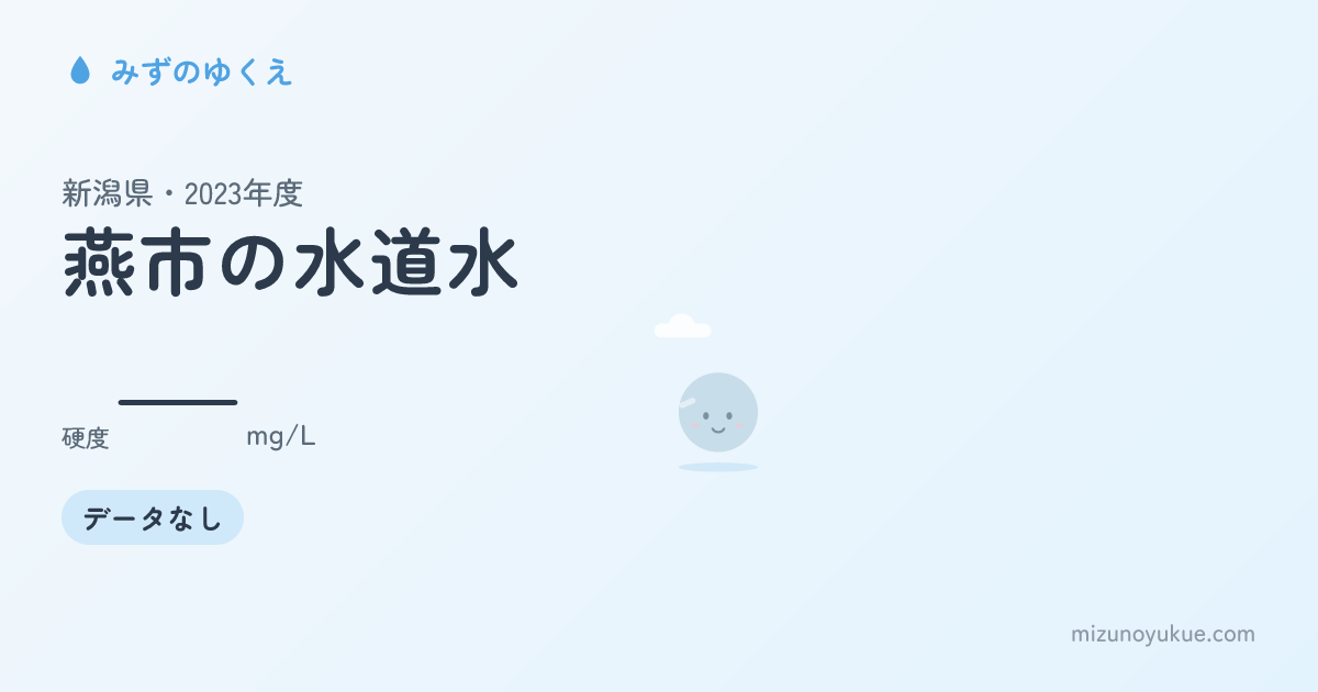 新潟県燕市の水道水カード