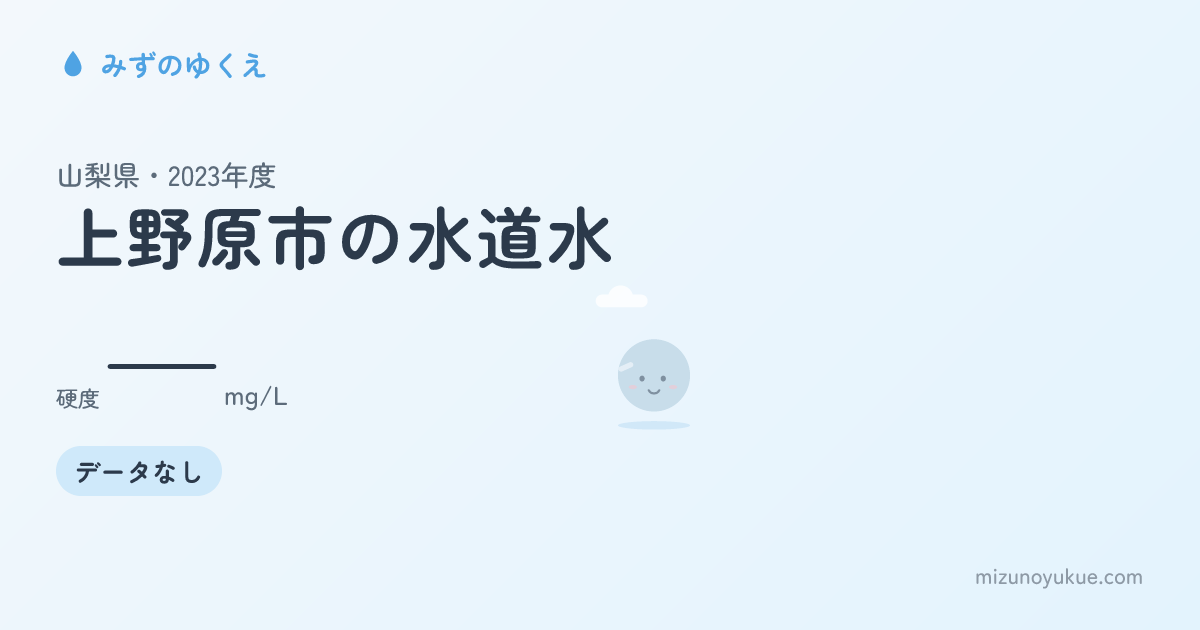山梨県上野原市の水道水カード