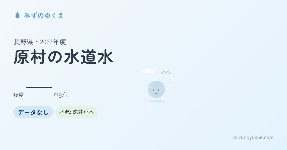 長野県原村の水道水カード