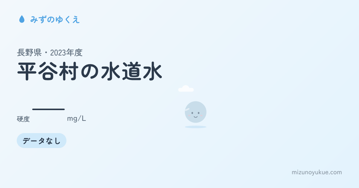 長野県平谷村の水道水カード