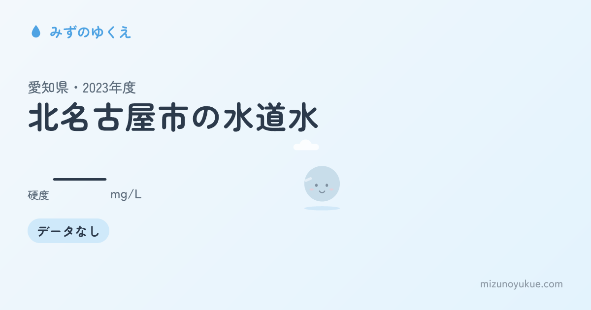 愛知県北名古屋市の水道水カード