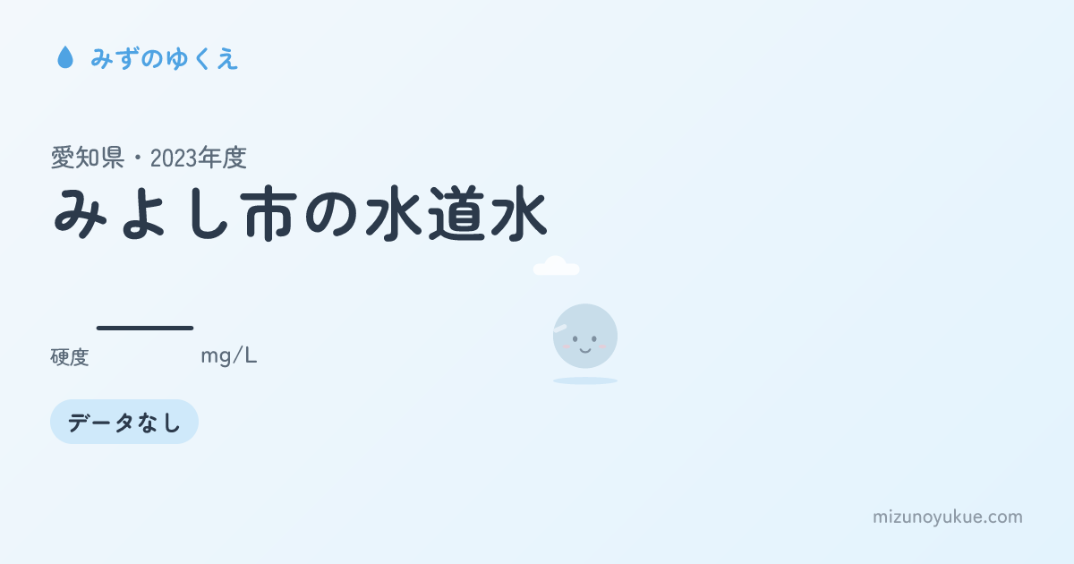 愛知県みよし市の水道水カード