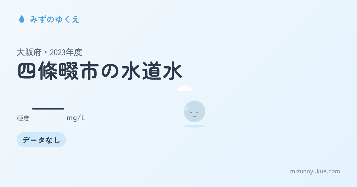 大阪府四條畷市の水道水カード