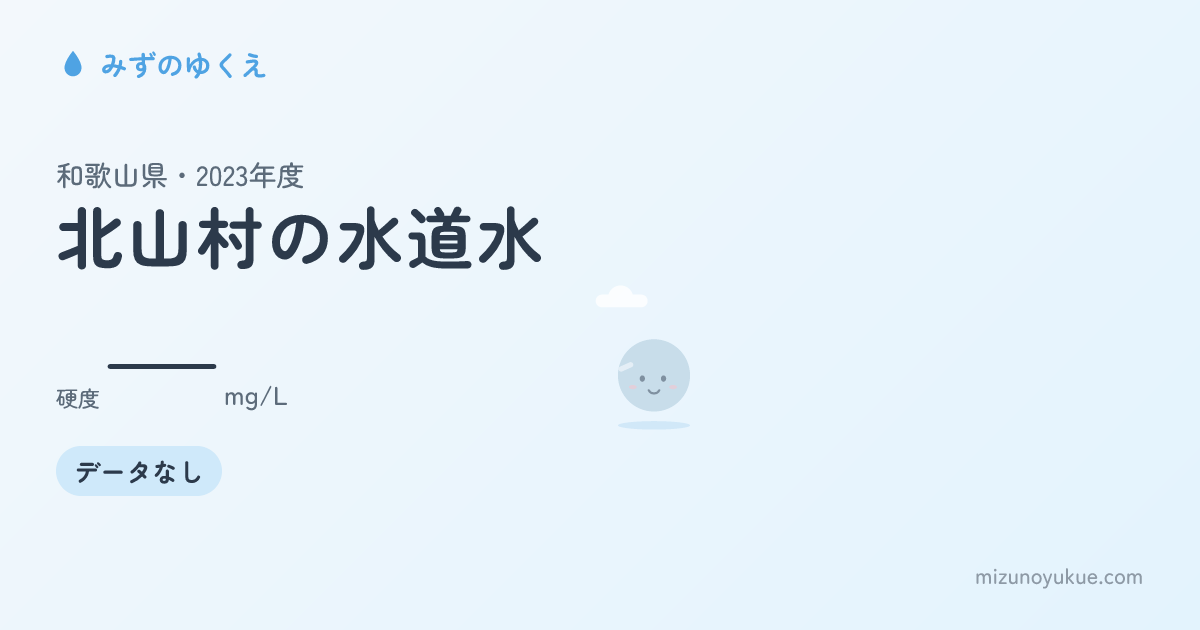 和歌山県北山村の水道水カード