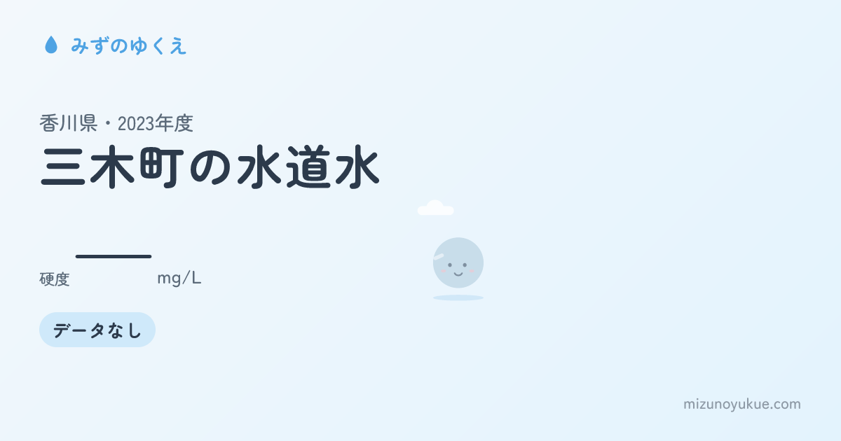 香川県三木町の水道水カード