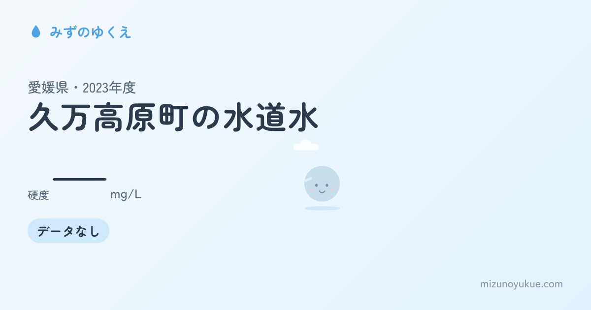 愛媛県久万高原町の水道水カード