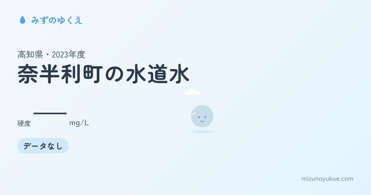 高知県奈半利町の水道水カード