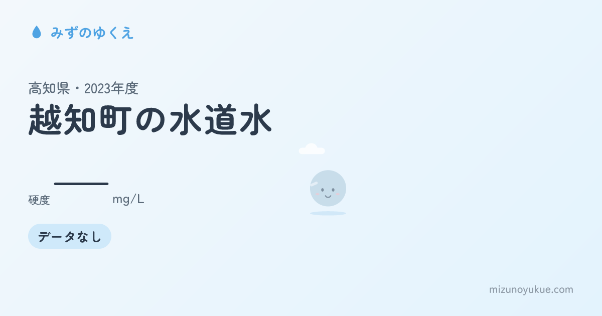 高知県越知町の水道水カード