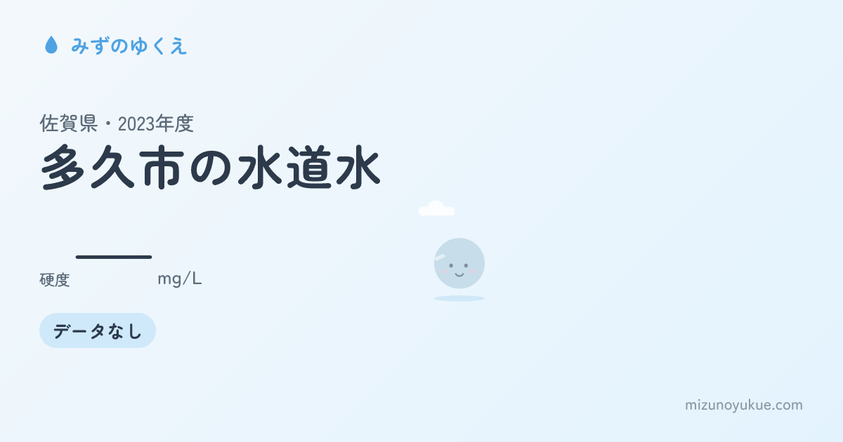 佐賀県多久市の水道水カード