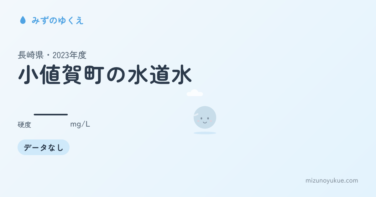 長崎県小値賀町の水道水カード