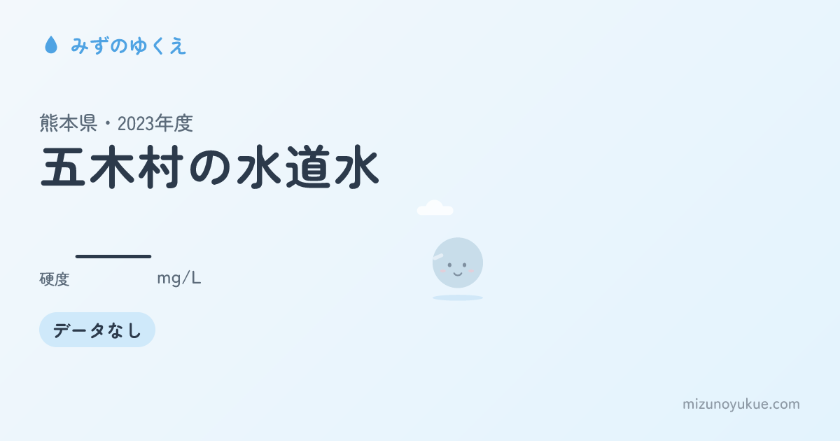熊本県五木村の水道水カード
